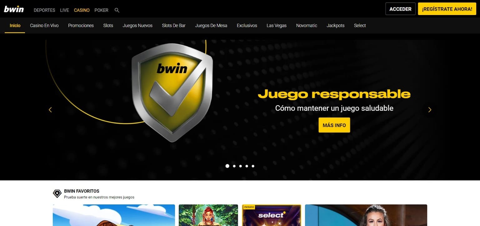 Sitio web oficial de la Bwin Casino