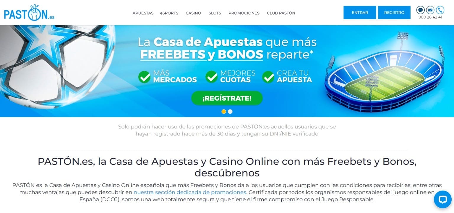Sitio web oficial de la Paston Casino