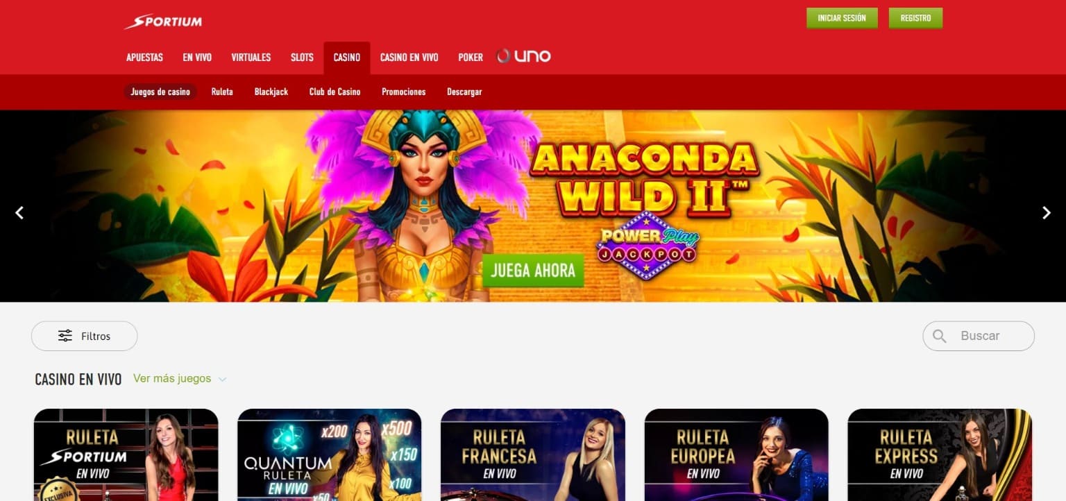 Sitio web oficial de la Sportium Casino