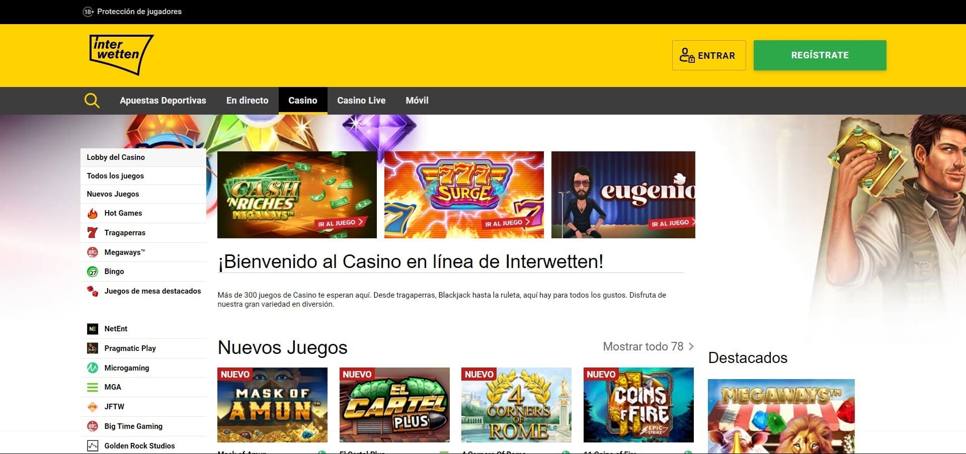 Sitio web oficial de la Interwetten Casino