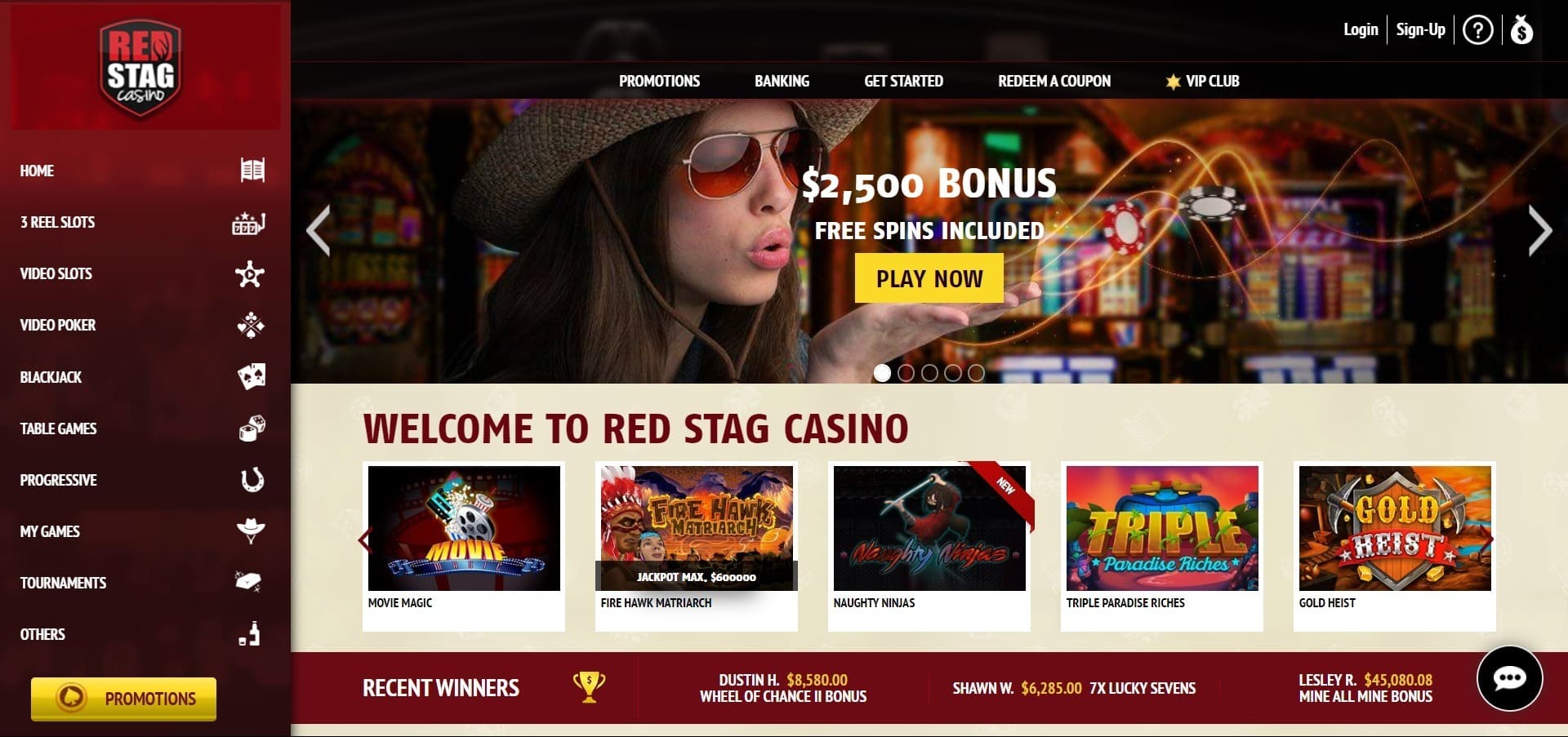 Sitio web oficial de la Red Stag Casino