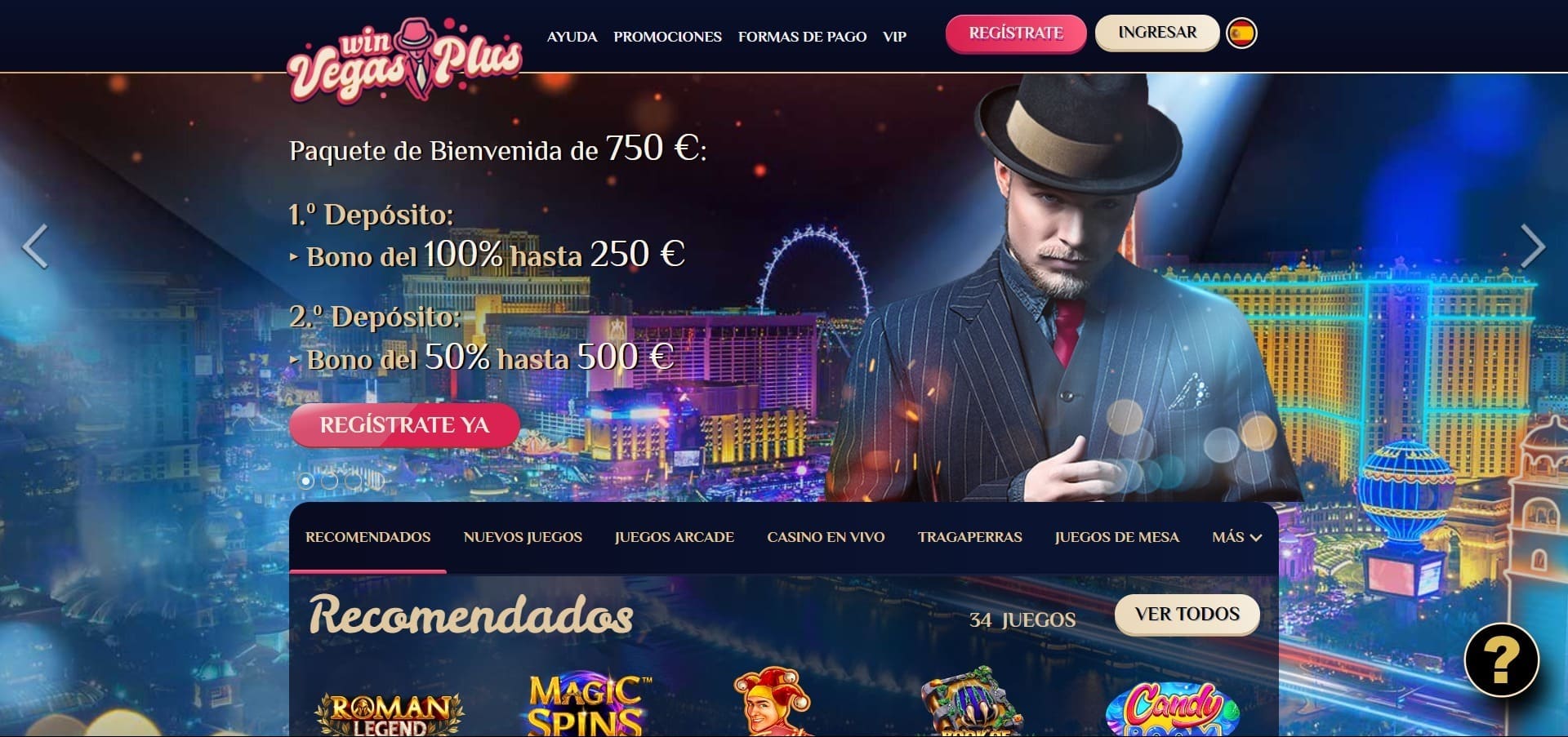 Sitio web oficial de la VegasPlus Casino