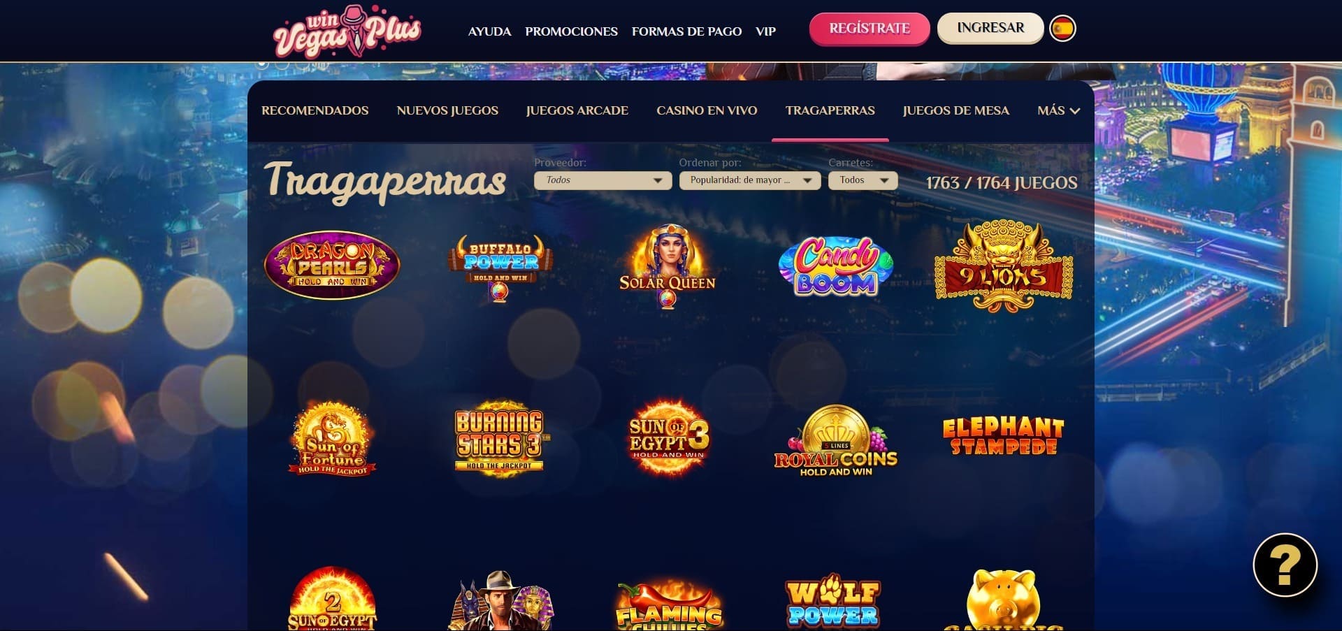 VegasPlus Casino máquinas tragamonedas