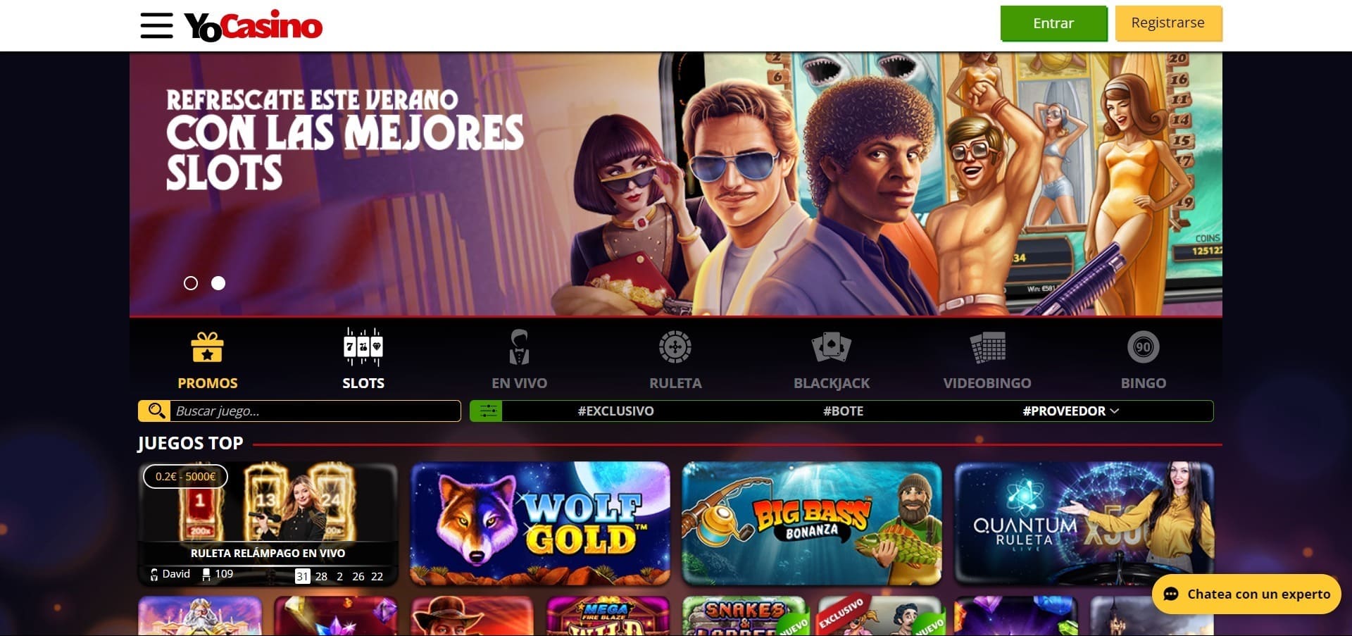 Sitio web oficial de la Yo Casino